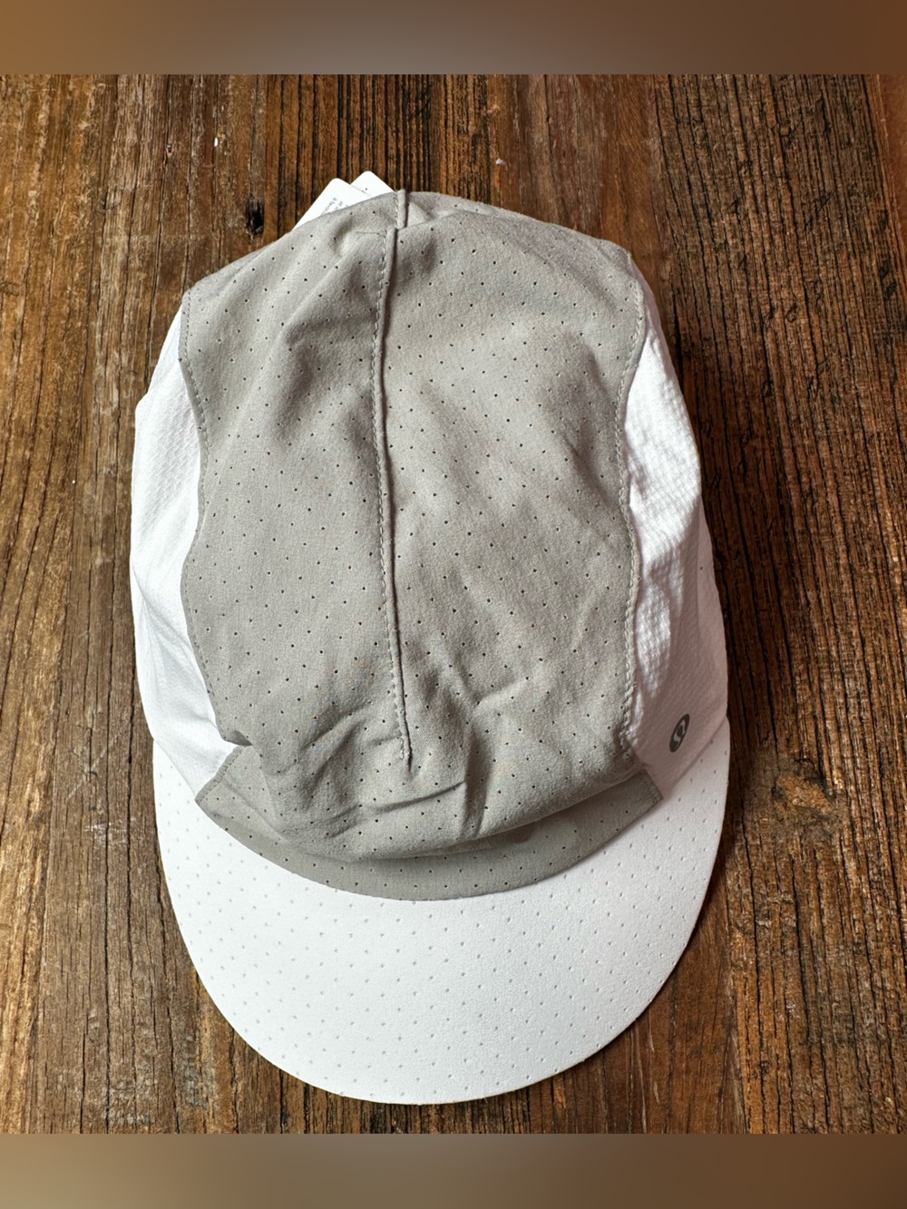 lululemon athletica Perforated Two-Tone Running Hat in cream and White